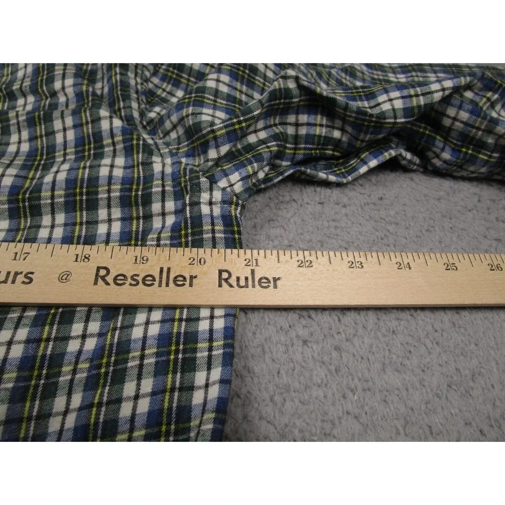 J Crew Shirt Mens Large Blue Checked Slim Fit Button Down Long‎ Sleeve